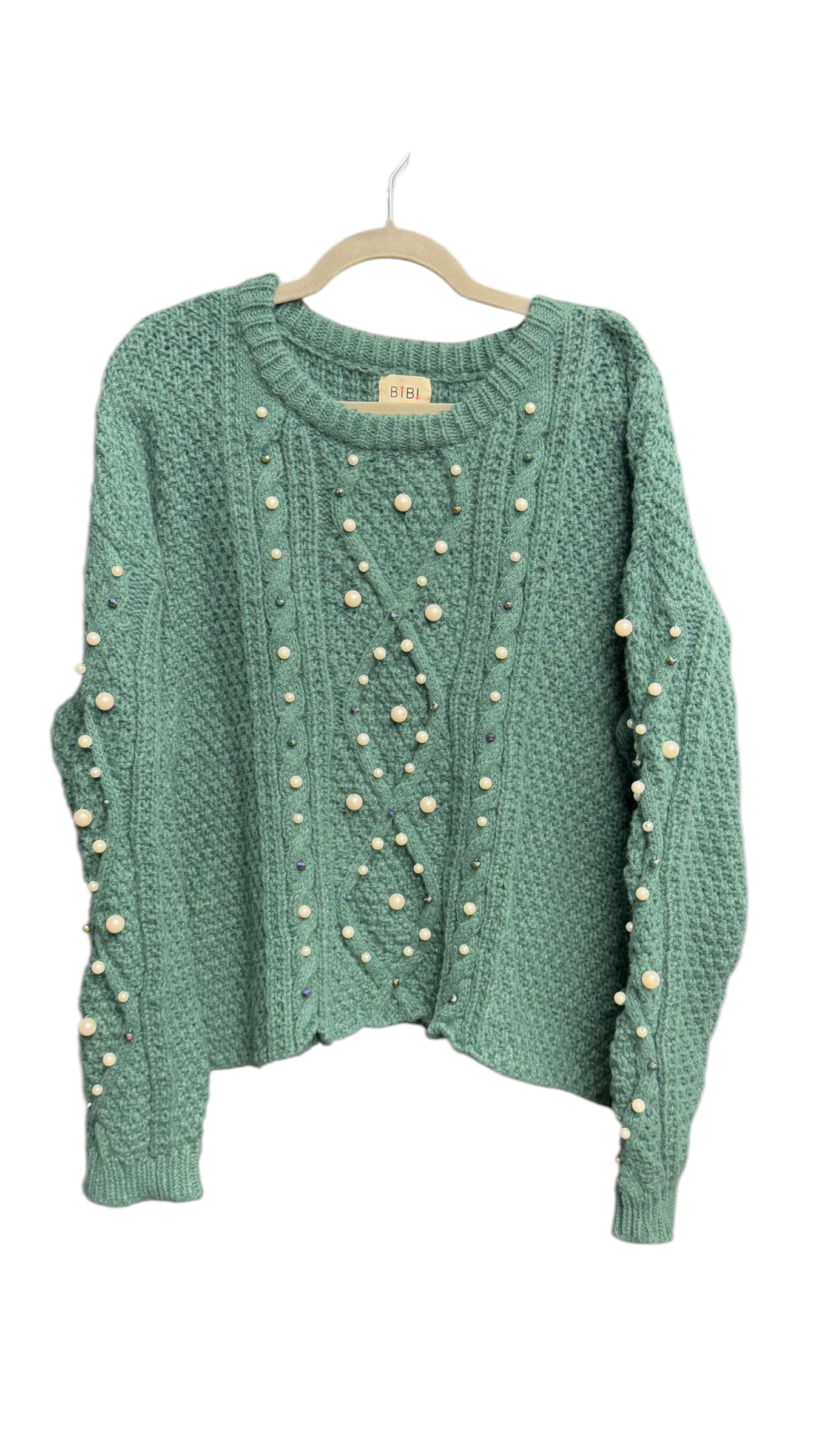 Sweater By Bibi In Green, Size: L