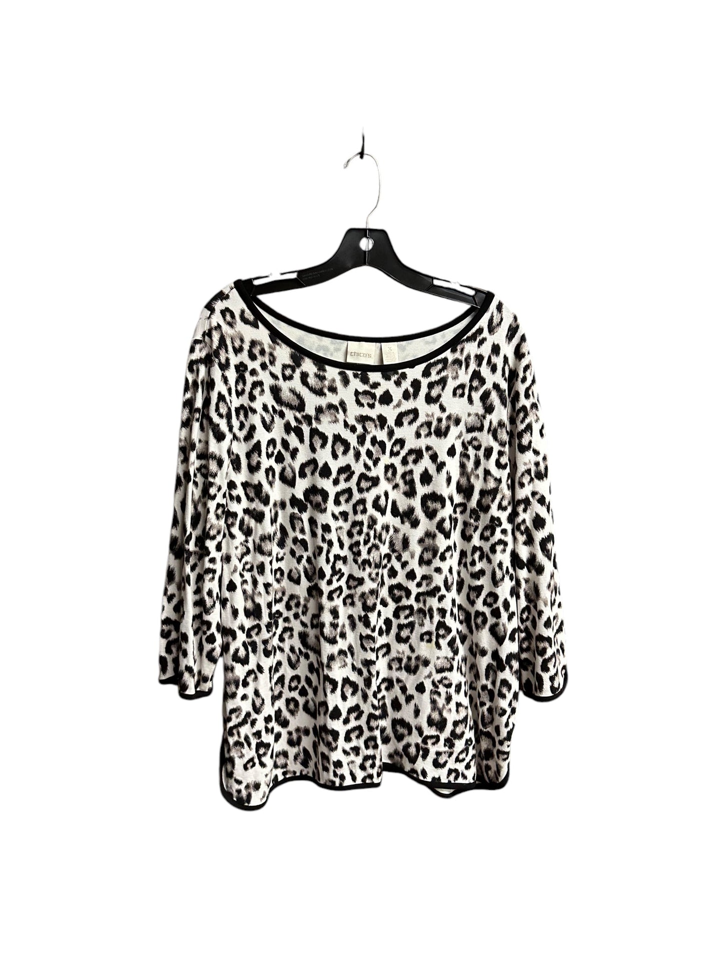 Top Long Sleeve By Chicos In Animal Print, Size: Xl