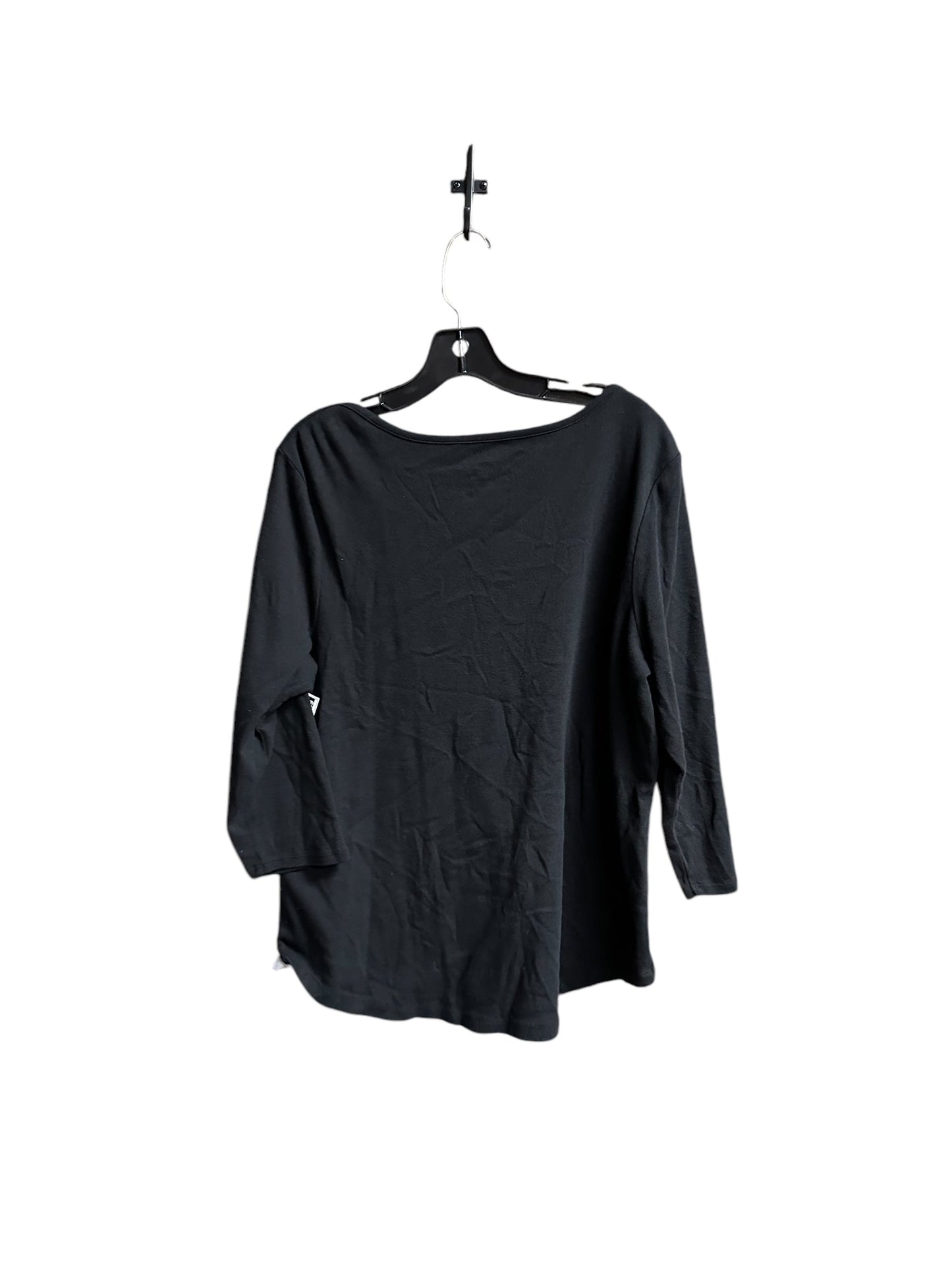 Top Long Sleeve Basic By Chicos In Black, Size: Xl