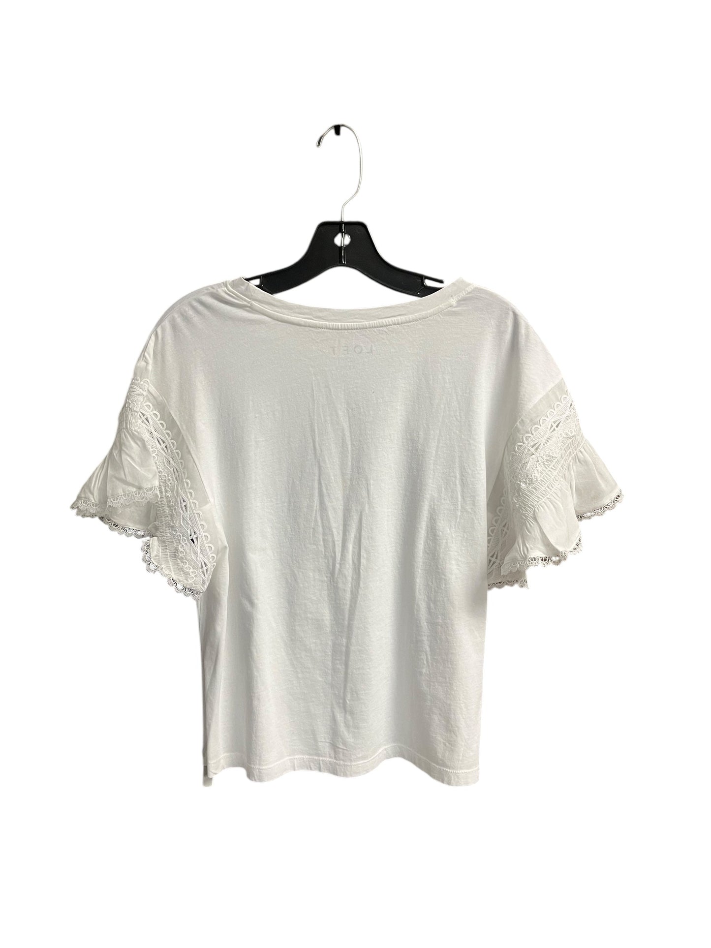 Top Short Sleeve By Loft In White, Size: Xs