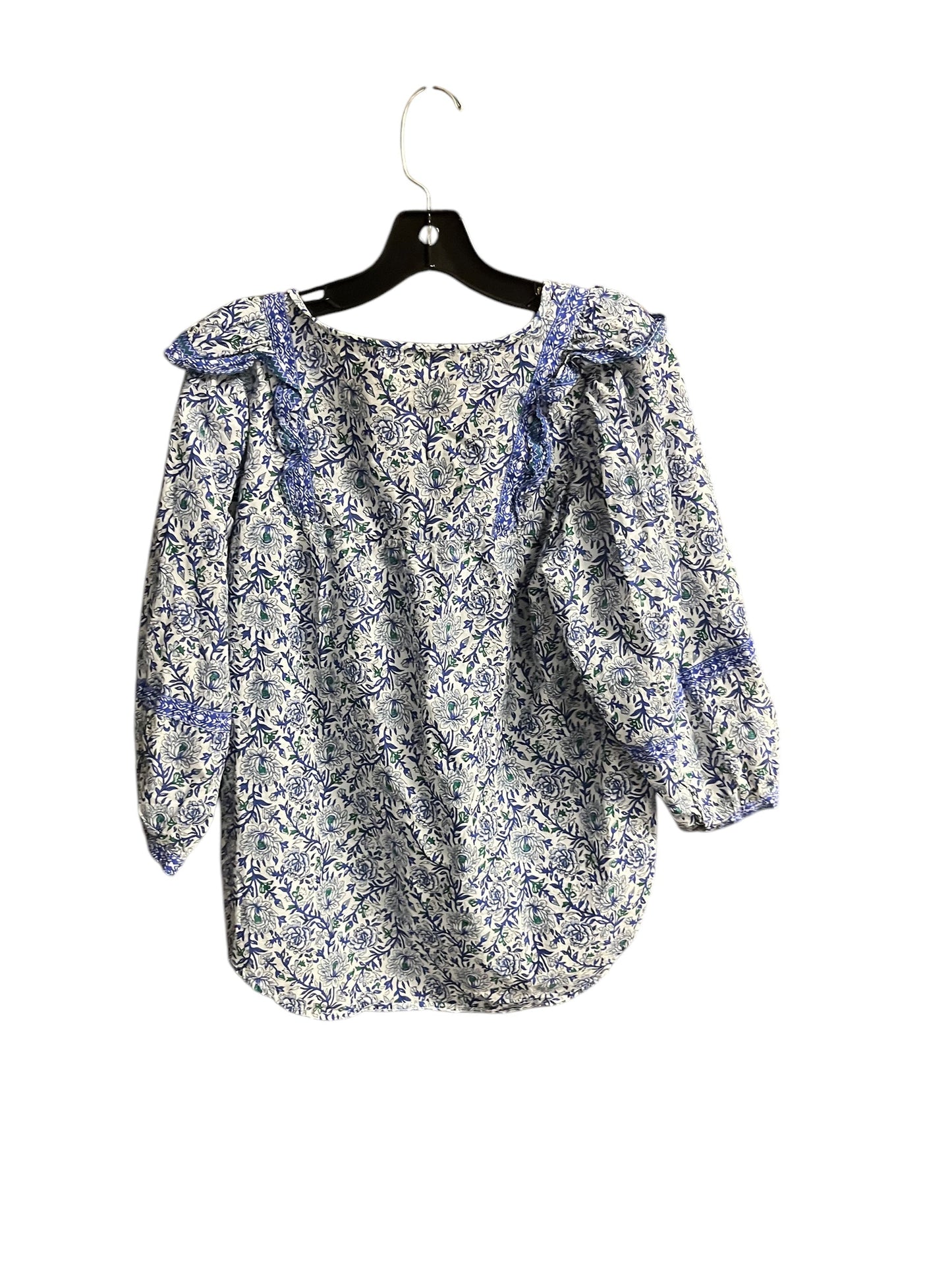 Top Long Sleeve By Loft In Floral Print, Size: M