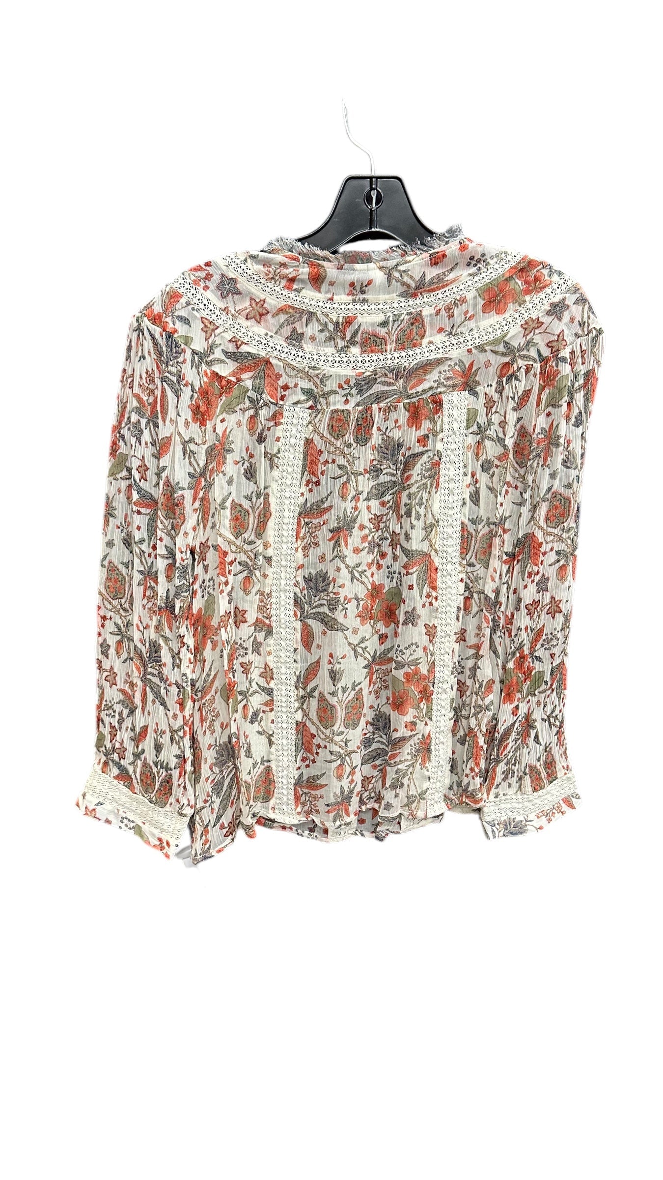 Top Long Sleeve By Anthropologie In Floral Print, Size: Xl