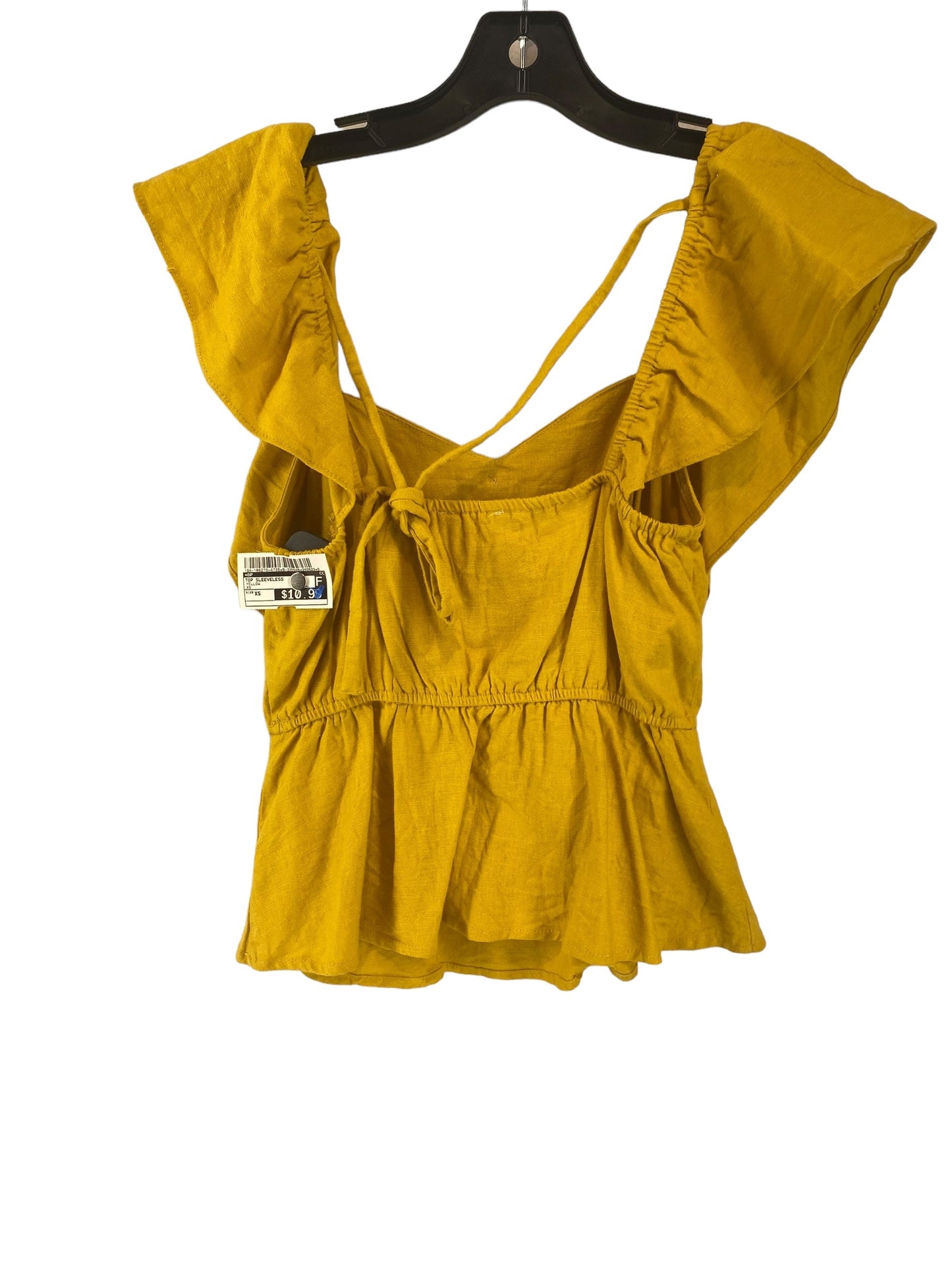 Yellow Top Sleeveless Bp, Size Xs