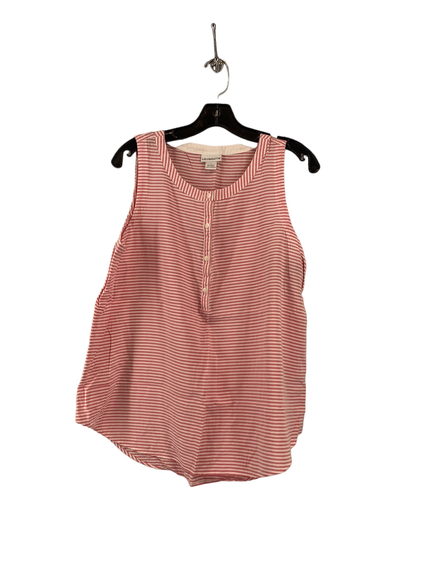 Striped Pattern Top Sleeveless Liz Claiborne, Size S