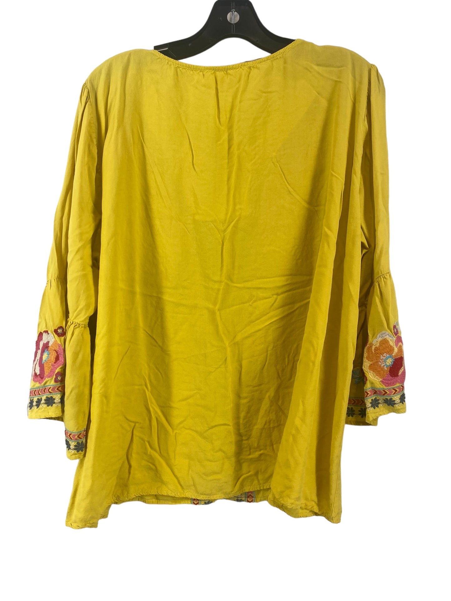 Yellow Top 3/4 Sleeve Savanna Jane, Size 1x