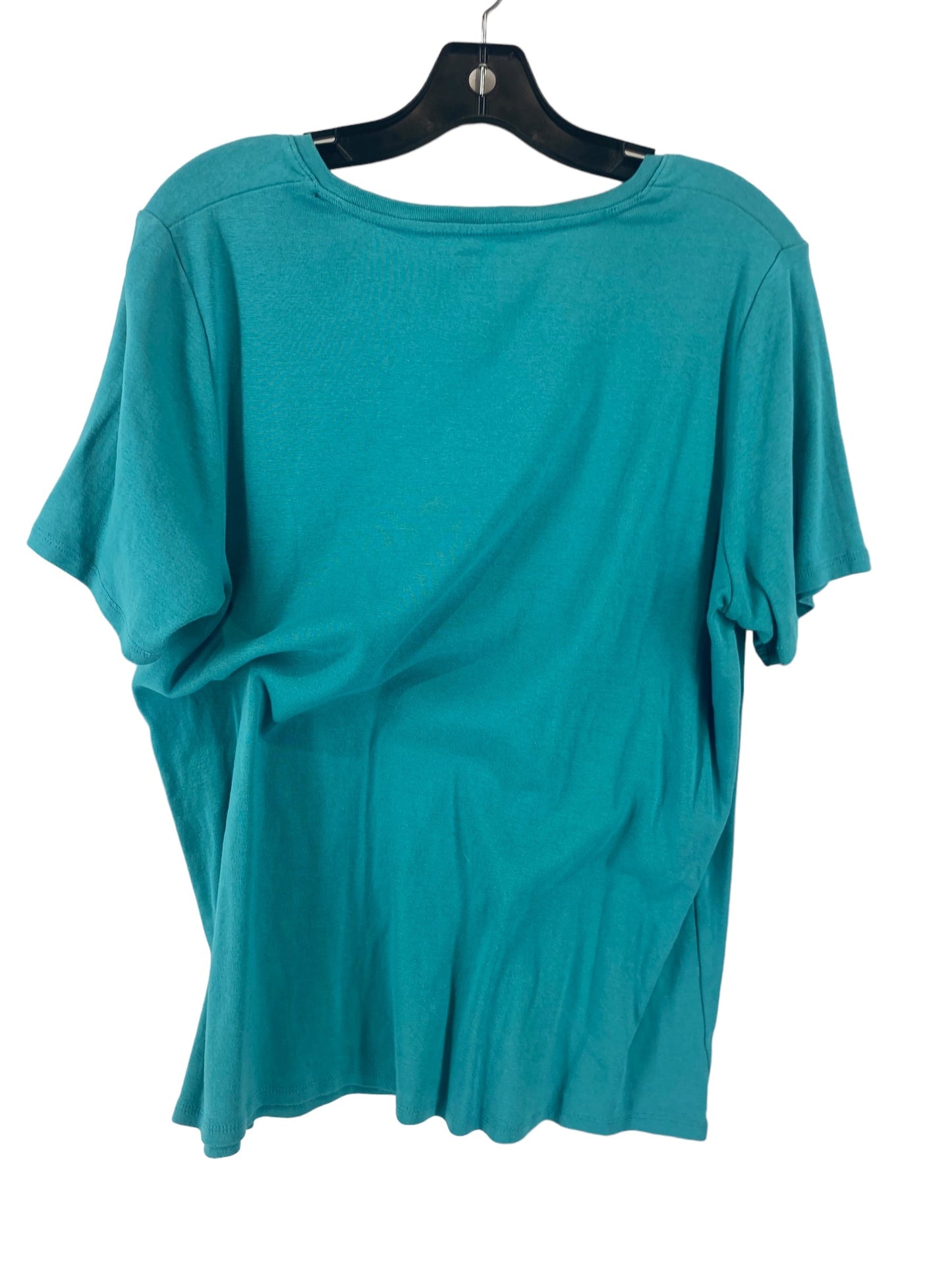 Teal Top Short Sleeve Basic Croft And Barrow, Size 1x