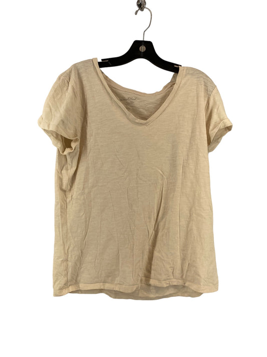 Cream Top Short Sleeve Basic Universal Thread, Size Xl