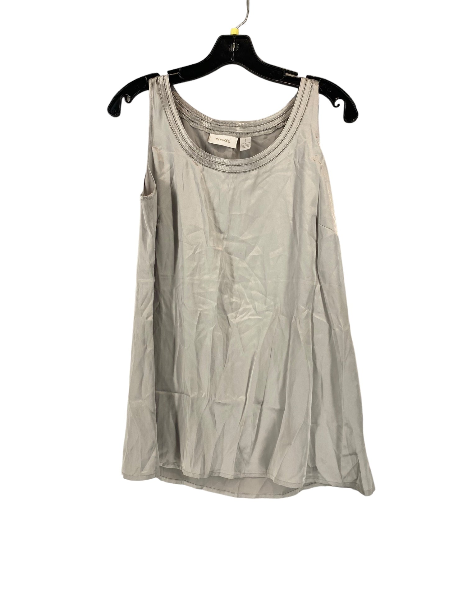 Silver Top Sleeveless Chicos, Size 1