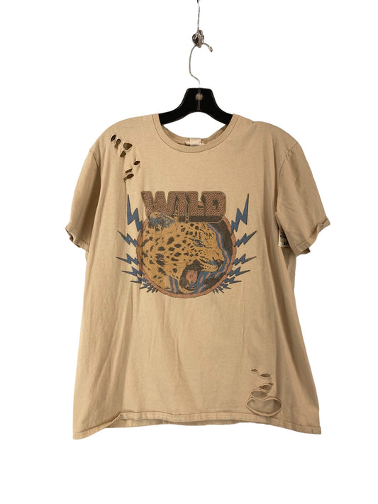 Top Short Sleeve By Altard State In Tan, Size: S