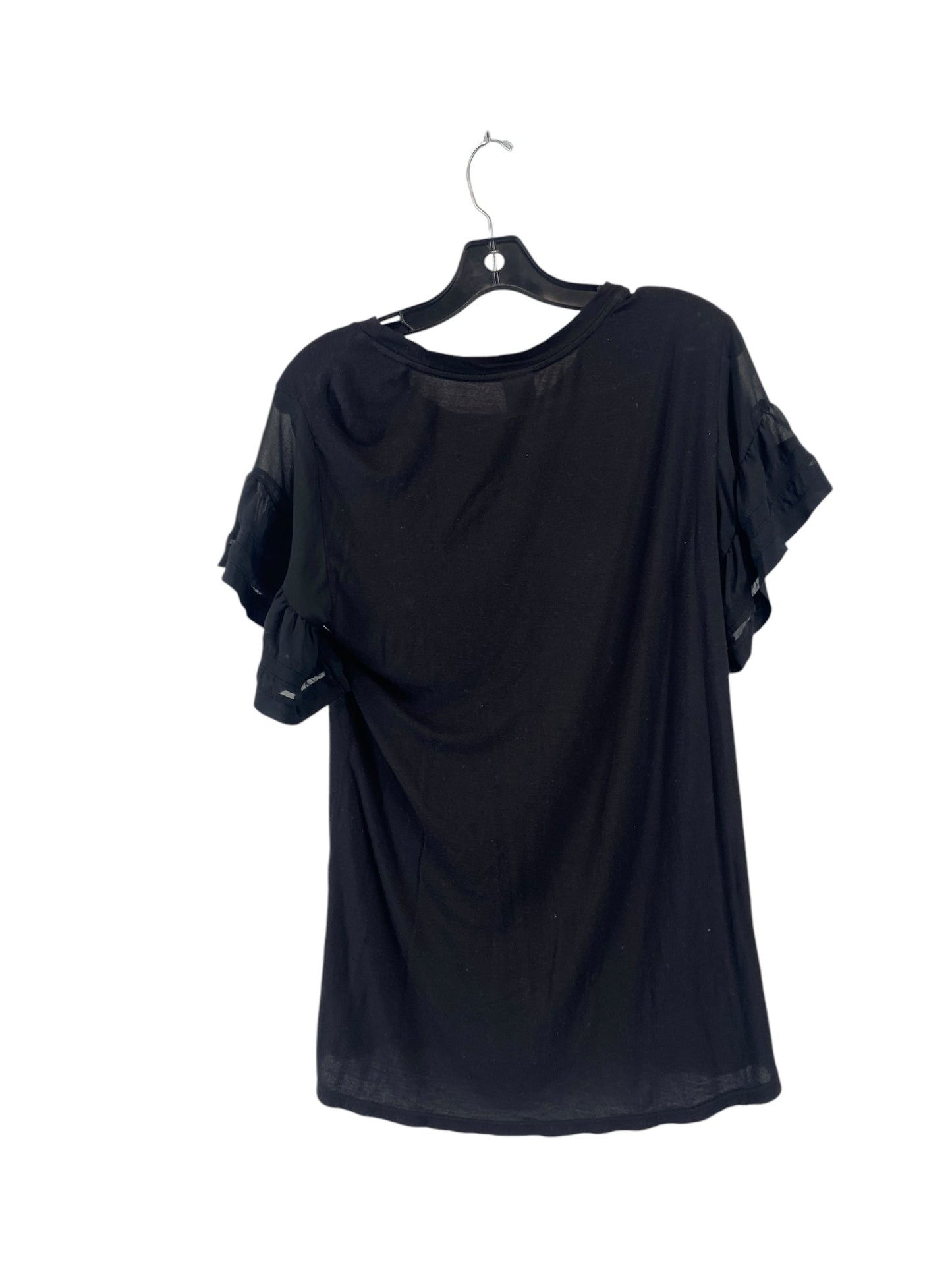 Top Short Sleeve Basic By Time And Tru In Black, Size: M