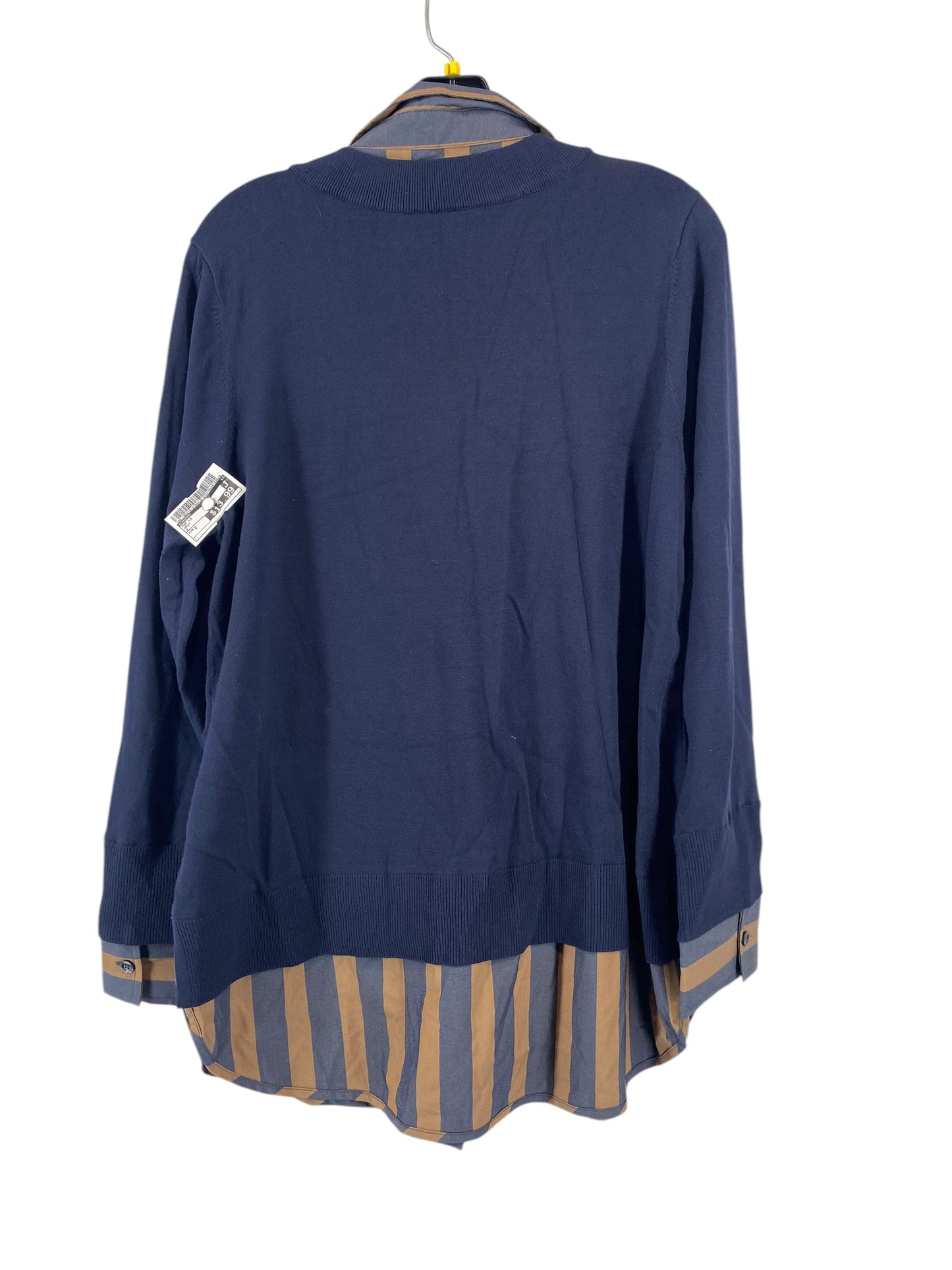 Top Long Sleeve By Chicos In Navy, Size: 2