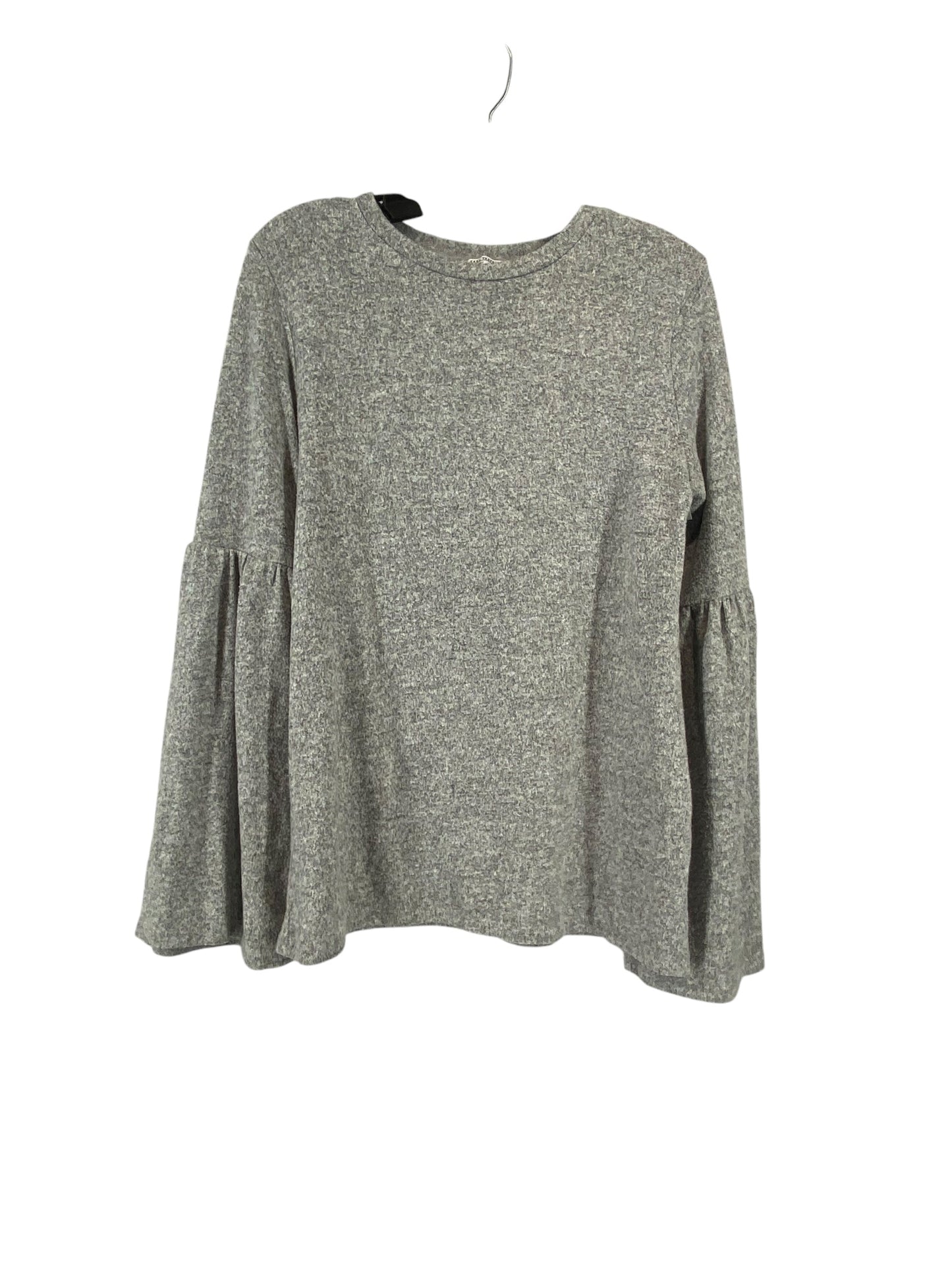 Top Long Sleeve By Zara In Grey, Size: S