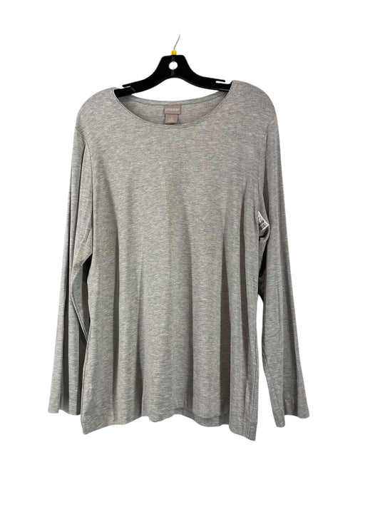 Top Long Sleeve Basic By Chicos In Grey, Size: 2