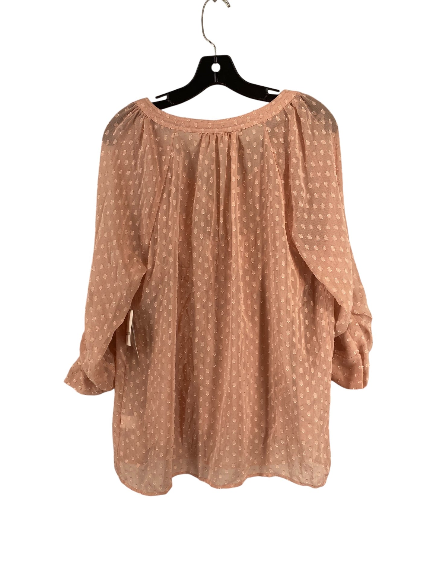 Top Long Sleeve By Liz Claiborne In Pink, Size: L