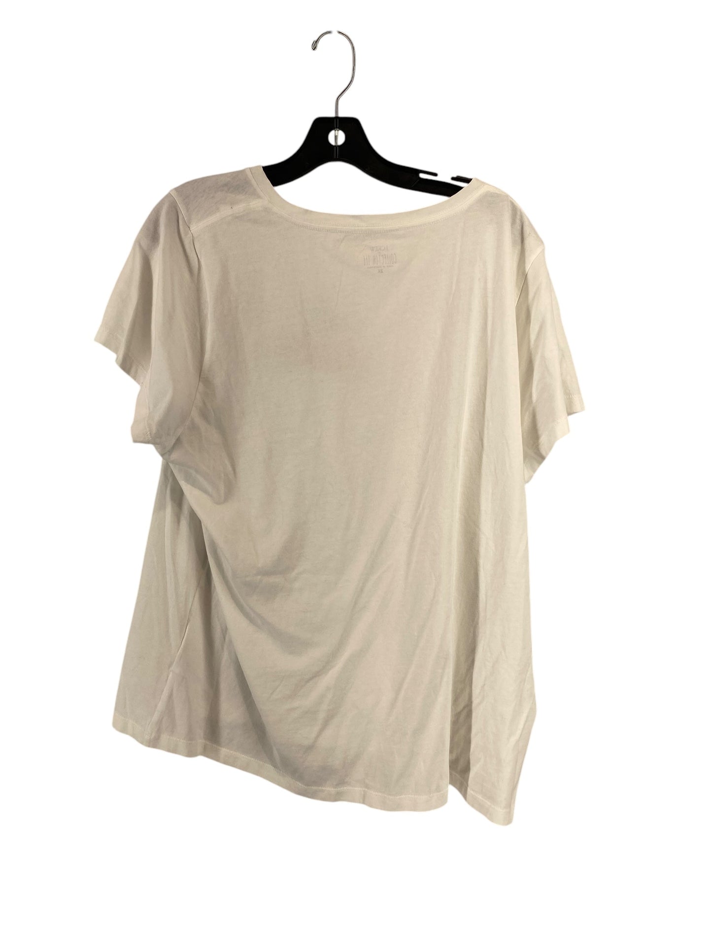 Top Short Sleeve By J. Crew In White, Size: 2x