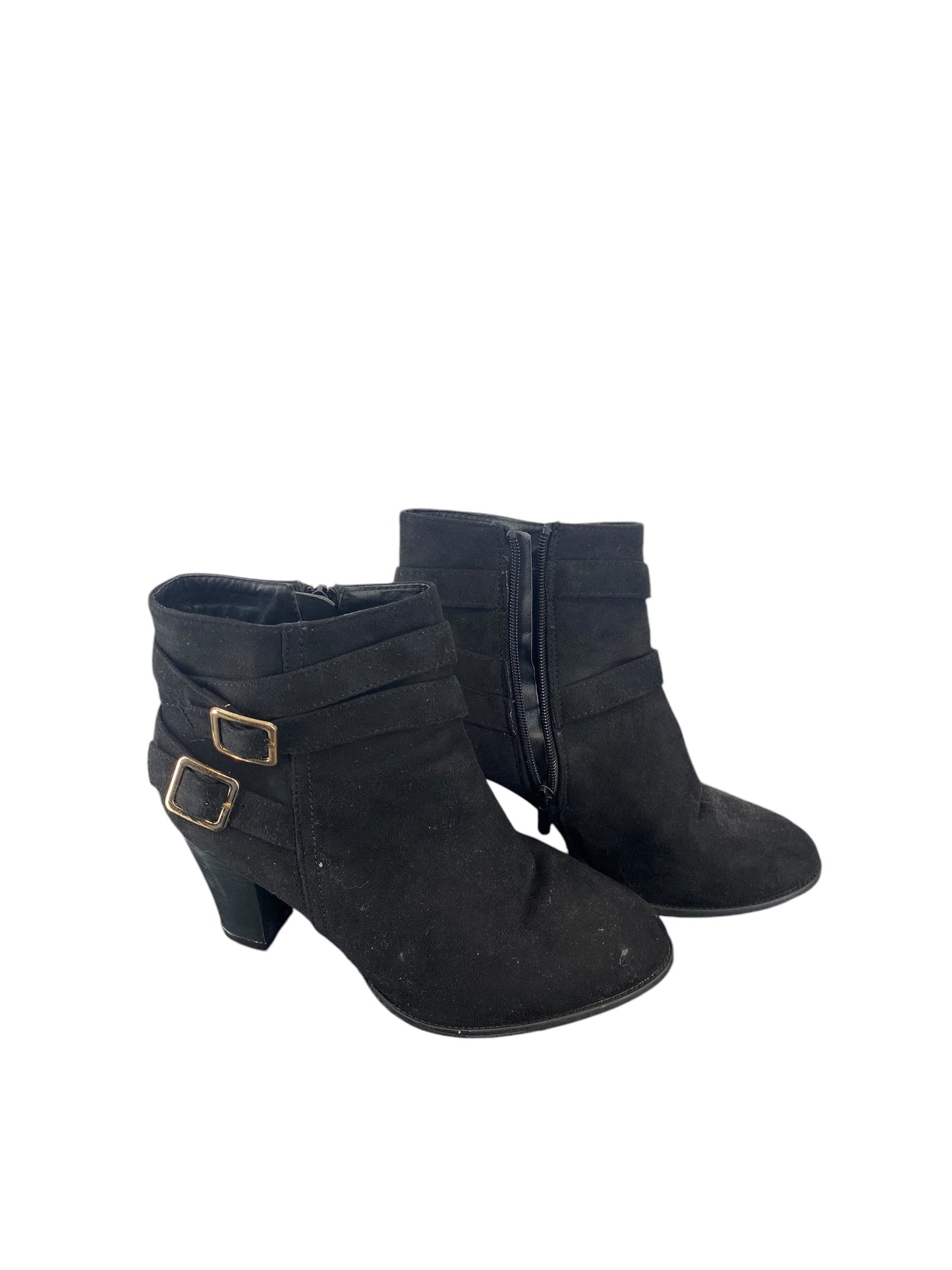 Boots Ankle Heels By Top Moda In Black, Size: 9