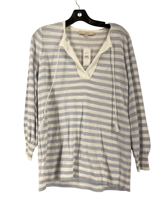 Blouse Long Sleeve By Loft In Striped Pattern, Size: S