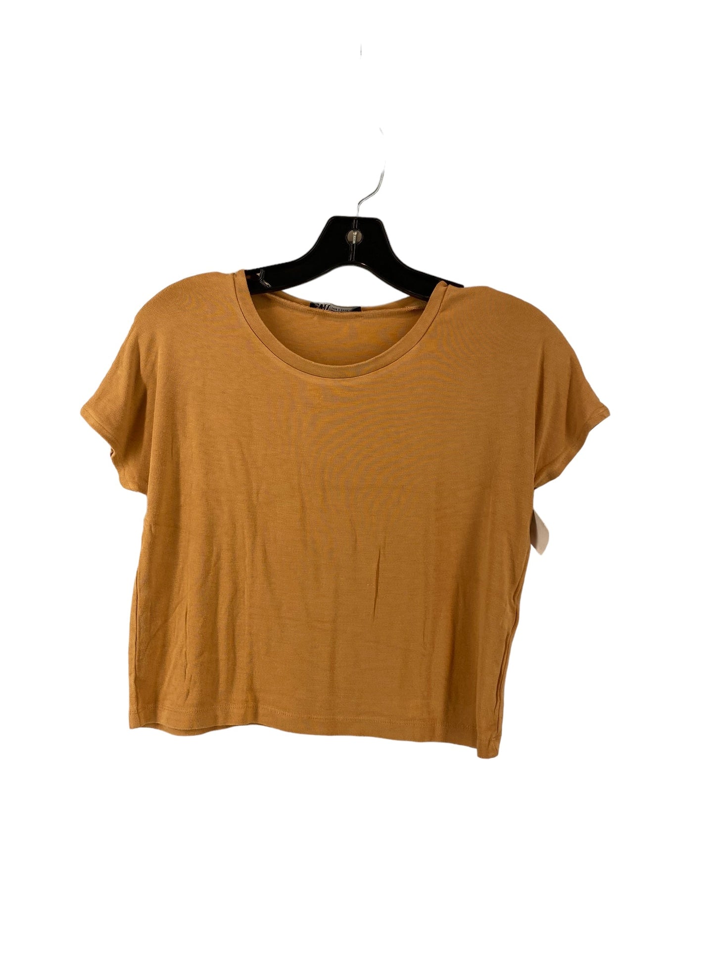 Orange Top Short Sleeve Zara, Size L