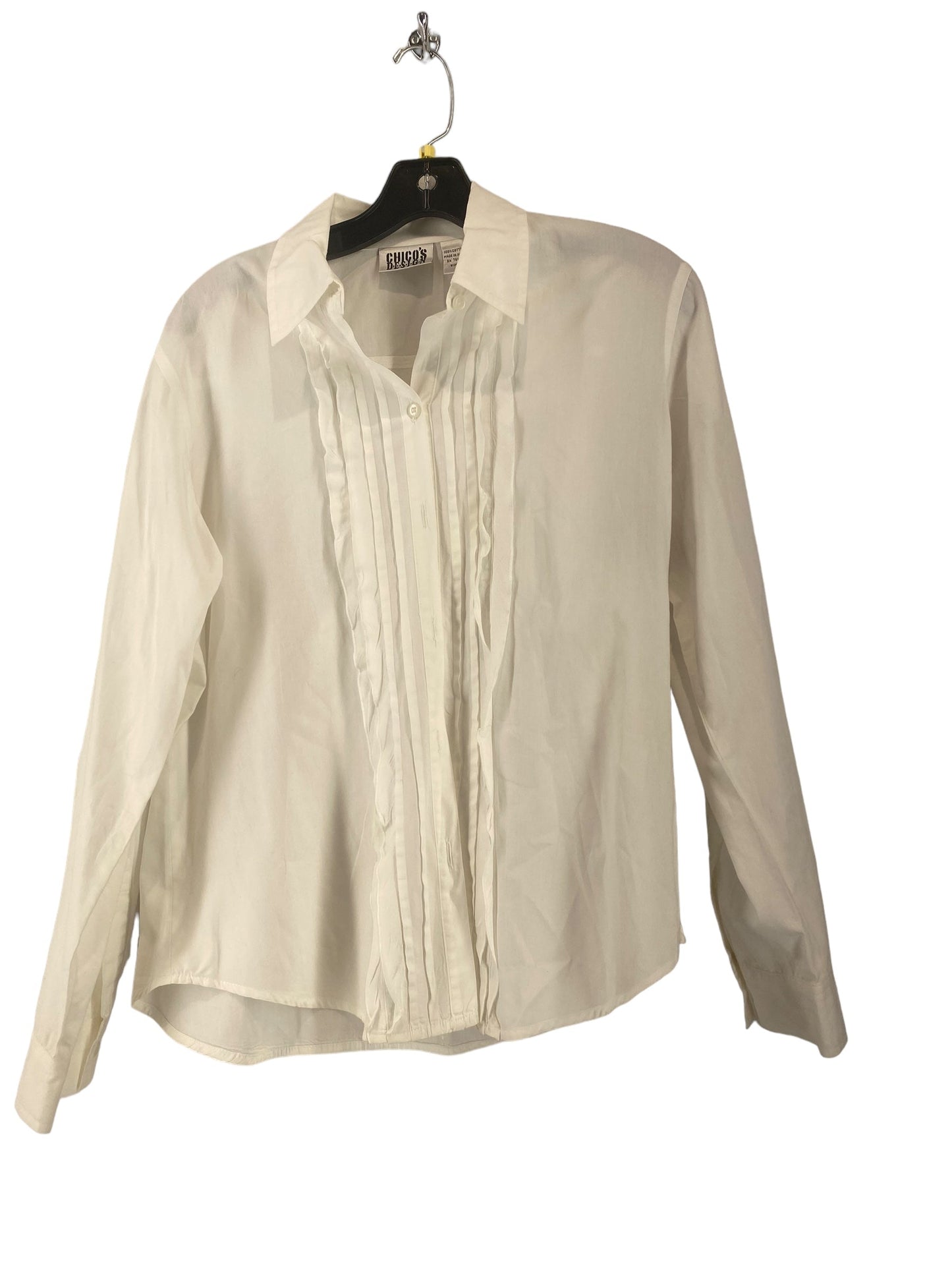 White Top Long Sleeve Chicos, Size 1