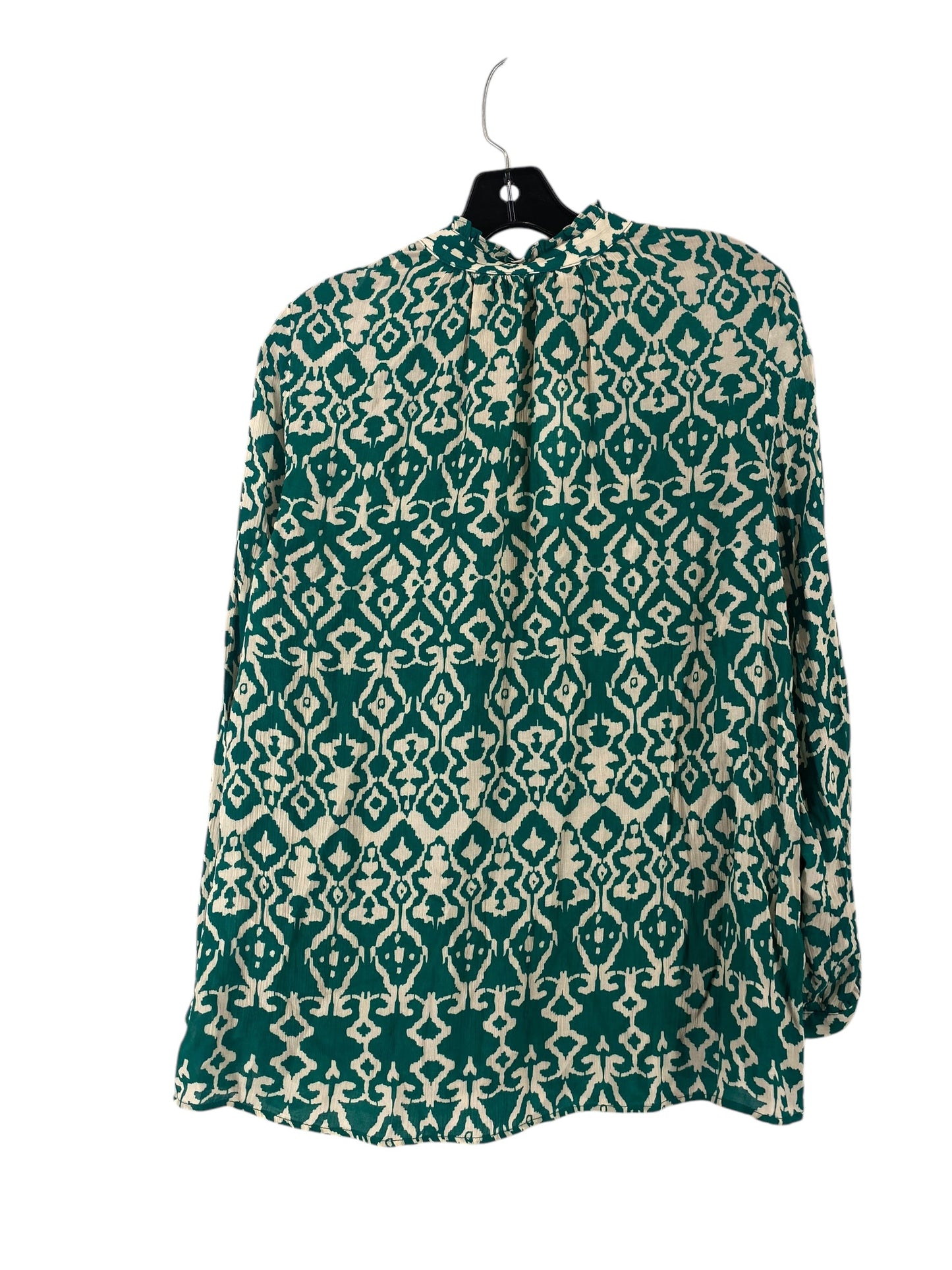 Top Long Sleeve By Zara In Green, Size: S