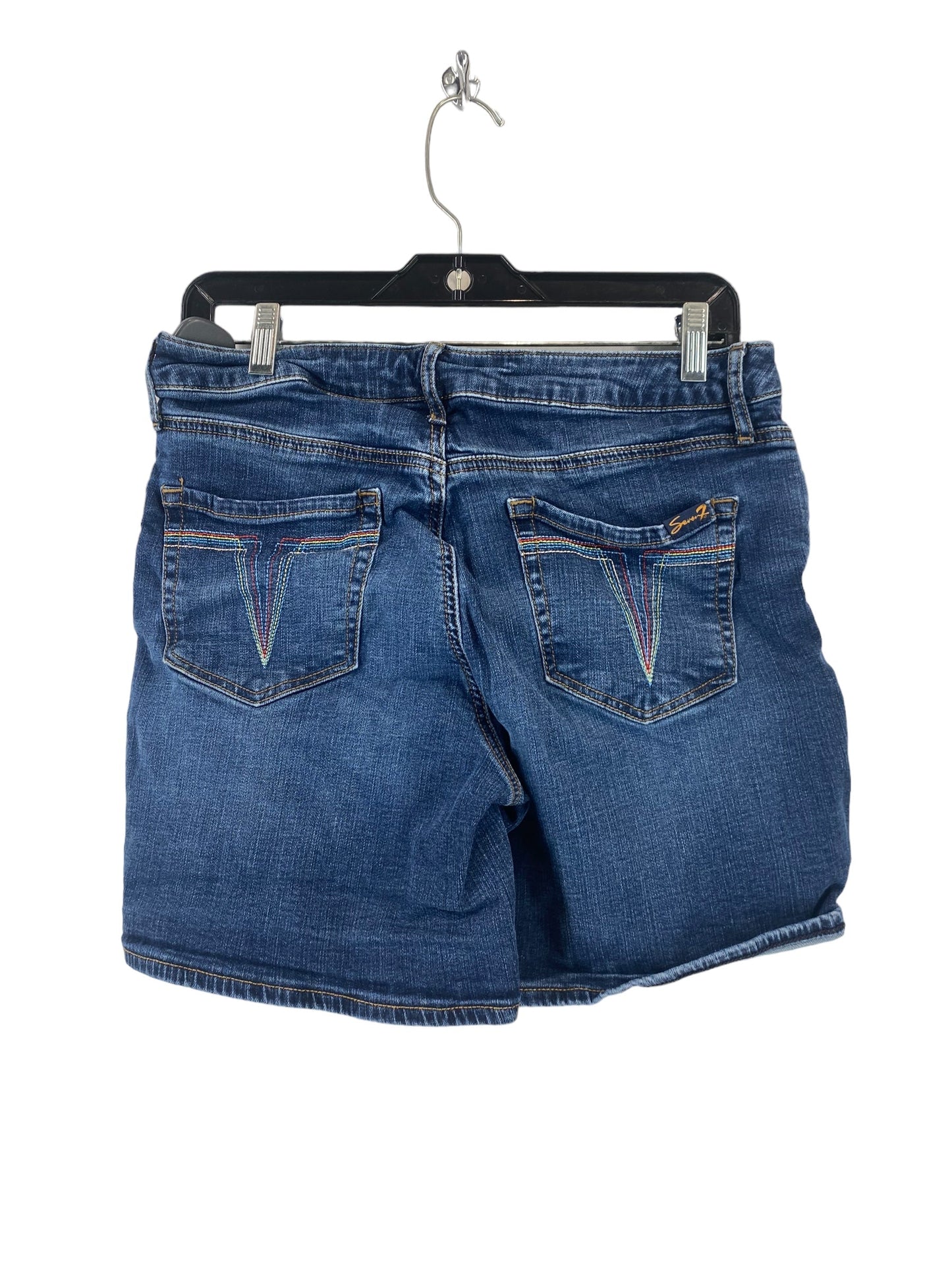 Blue Denim Shorts Seven 7, Size 8