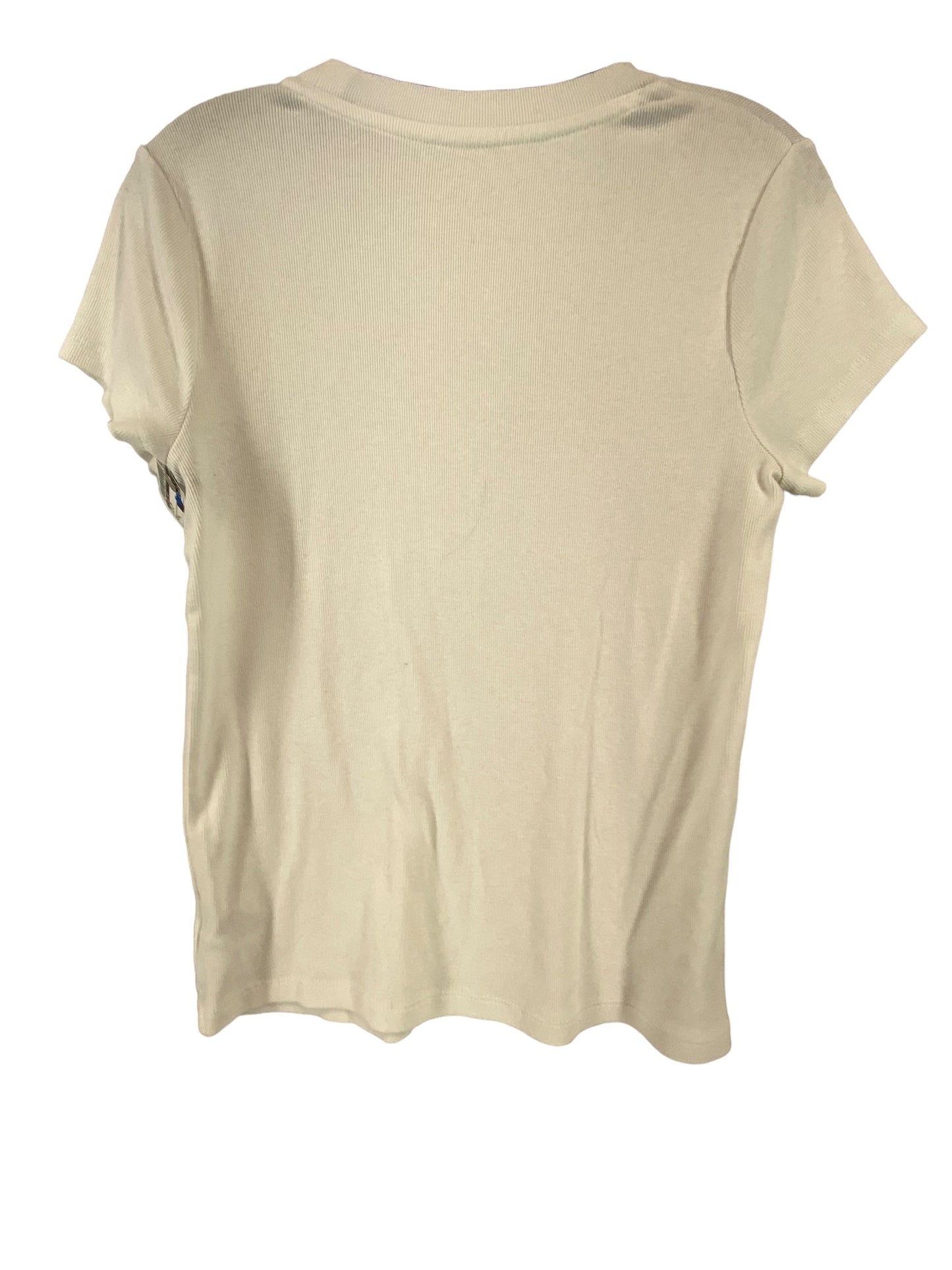 Top Short Sleeve By A New Day In White, Size: L