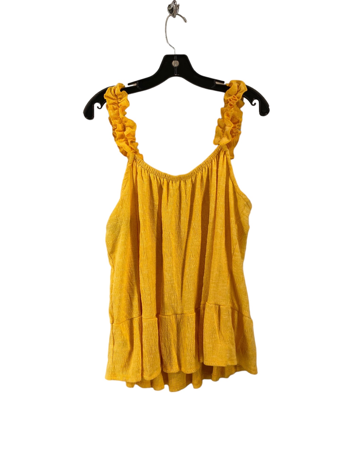 Tank Top By Time And Tru In Yellow, Size: 2x