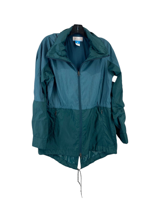 Jacket Windbreaker By Columbia In Green, Size: M