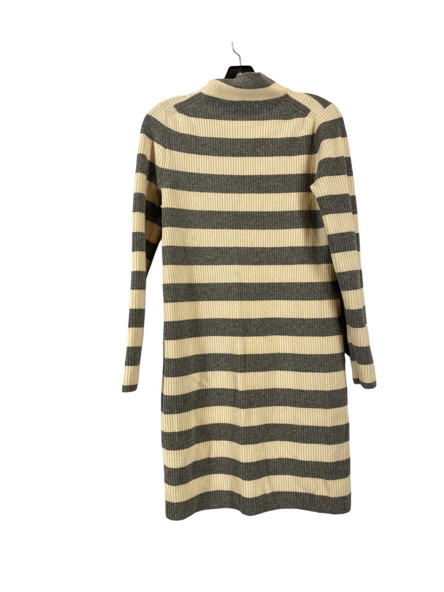 Dress Sweater By J. Crew In Cream & Grey, Size: S