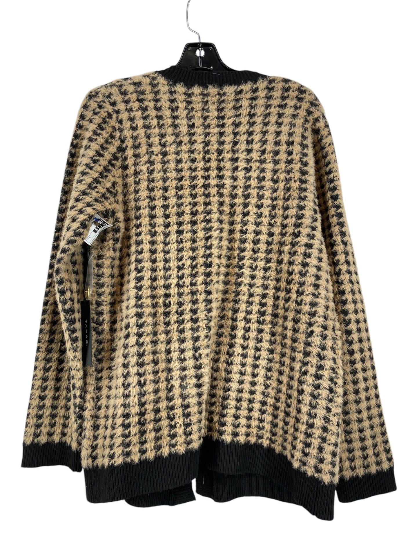 Cardigan By Tahari By Arthur Levine In Brown, Size: L