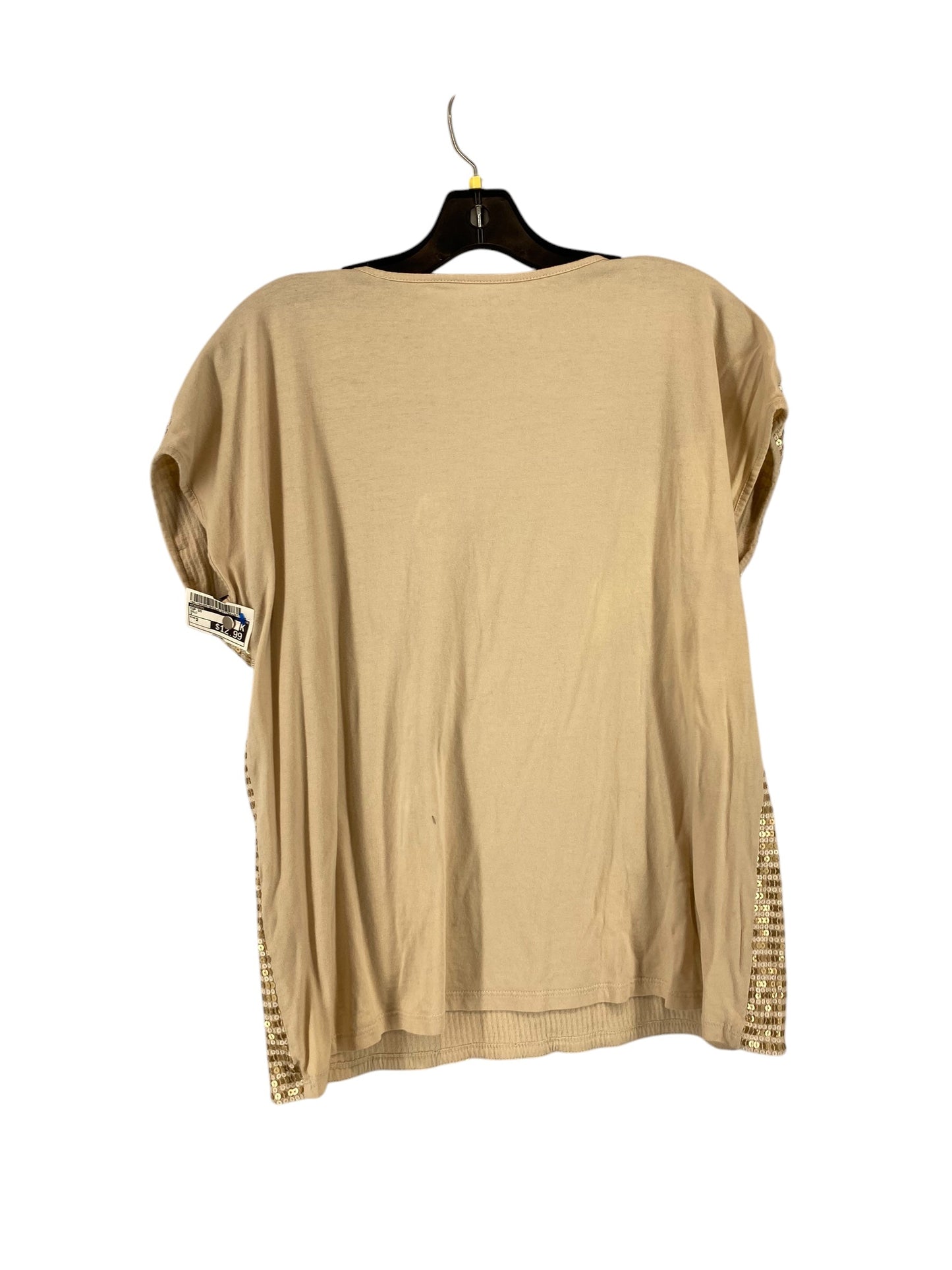 Top Short Sleeve By Chicos In Gold, Size: 2