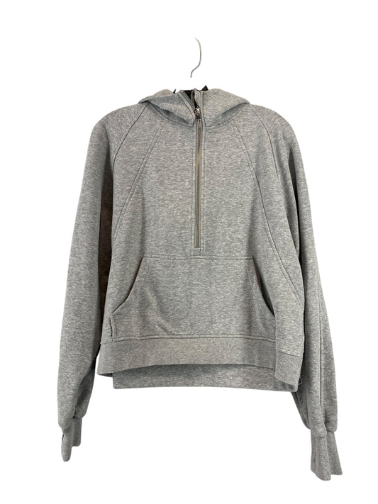 Athletic Top Long Sleeve Hoodie By Clothes Mentor In Grey, Size: Xl