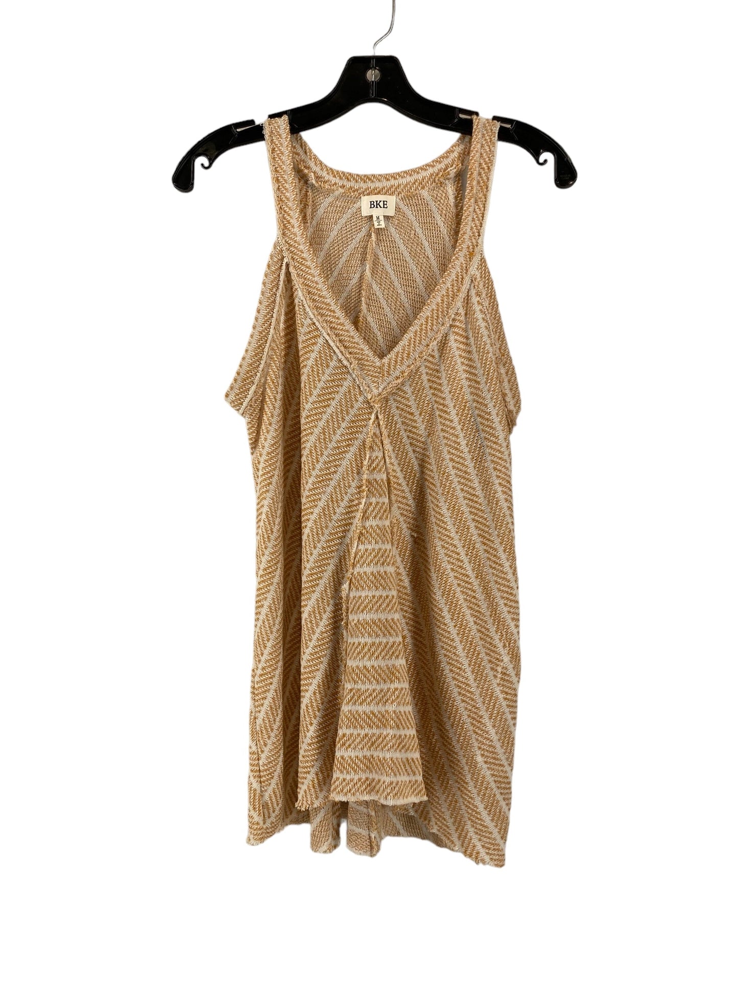 Brown & Cream Top Sleeveless Bke, Size M