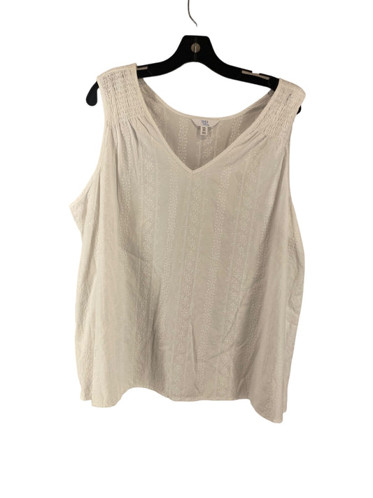 White Top Sleeveless Time And Tru, Size 2x