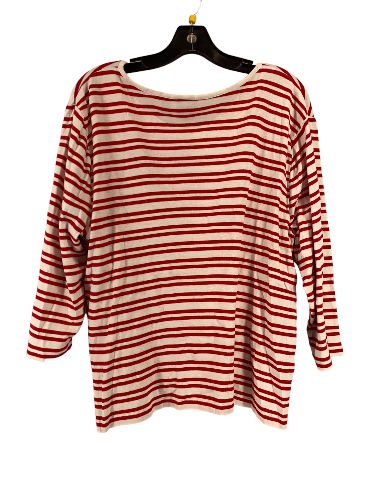 Red & White Top 3/4 Sleeve Chicos, Size 3