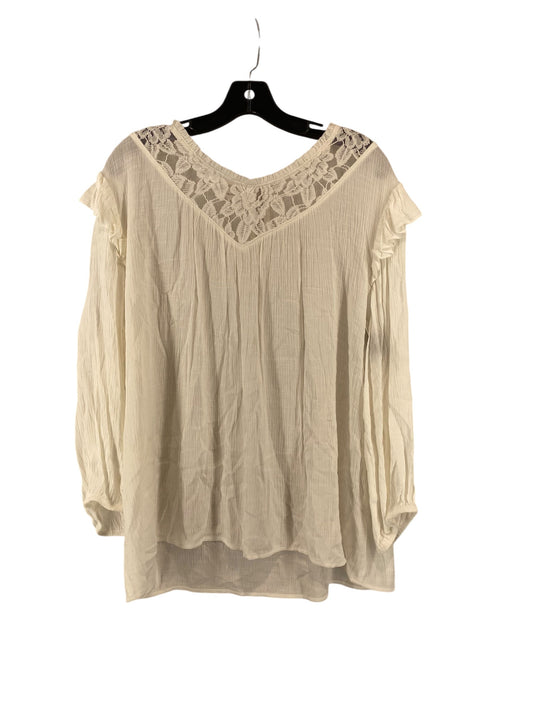 Top Long Sleeve By Maurices In Ivory, Size: Xl