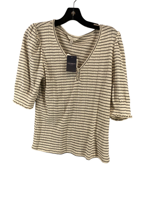 Top Short Sleeve By Lucky Brand In Black & White, Size: M