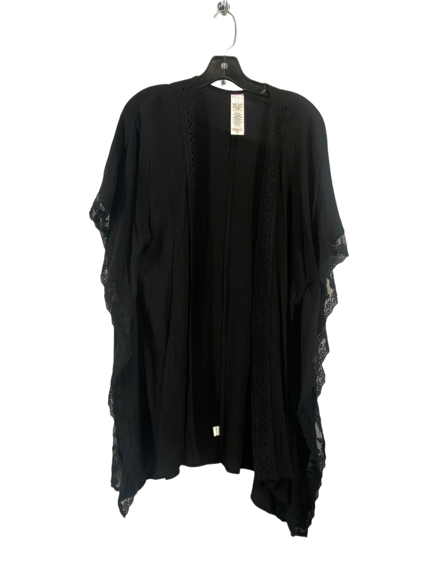 Kimono By Time And Tru In Black, Size: Osfm