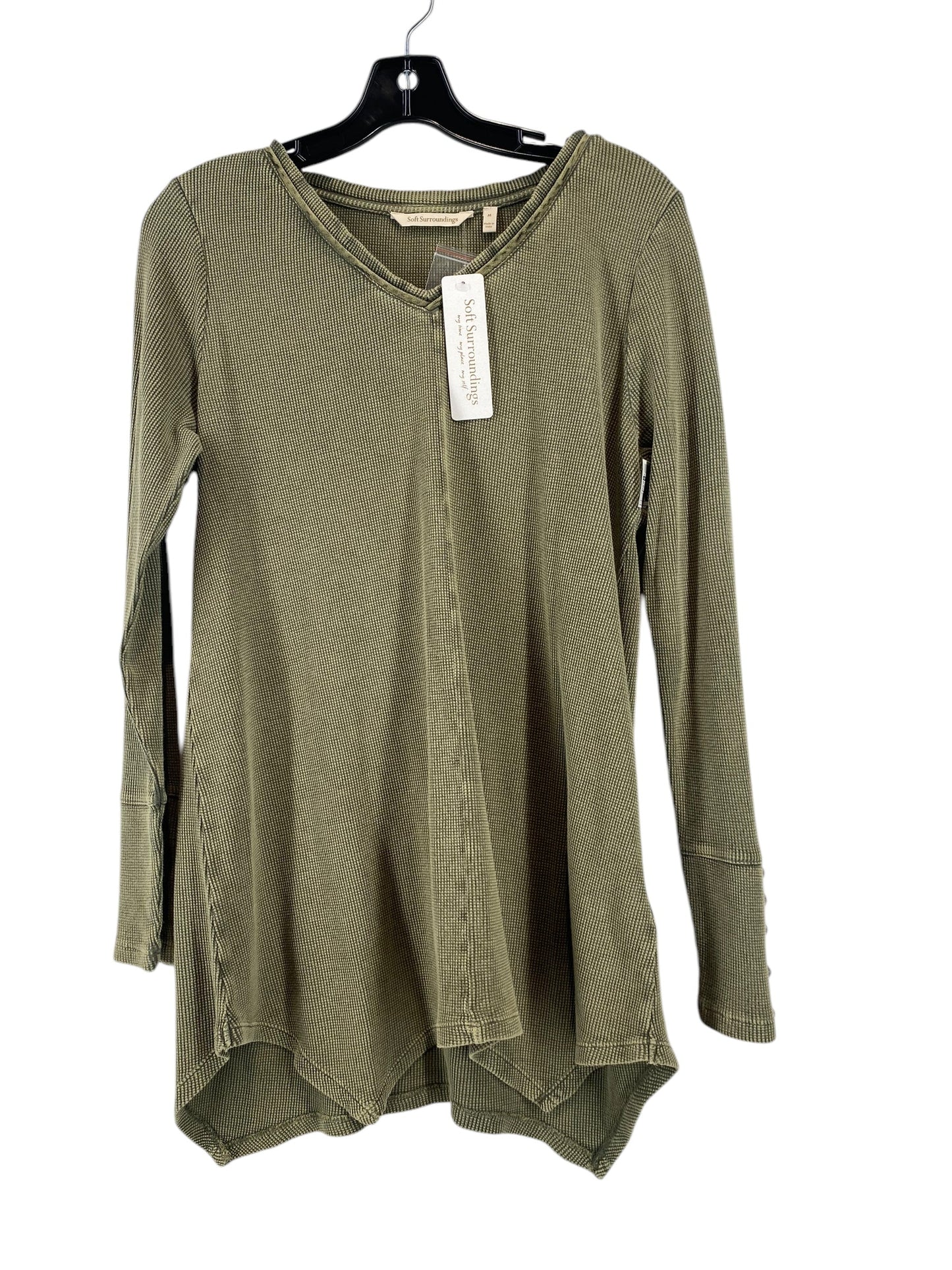 Top Long Sleeve By Soft Surroundings In Green, Size: M