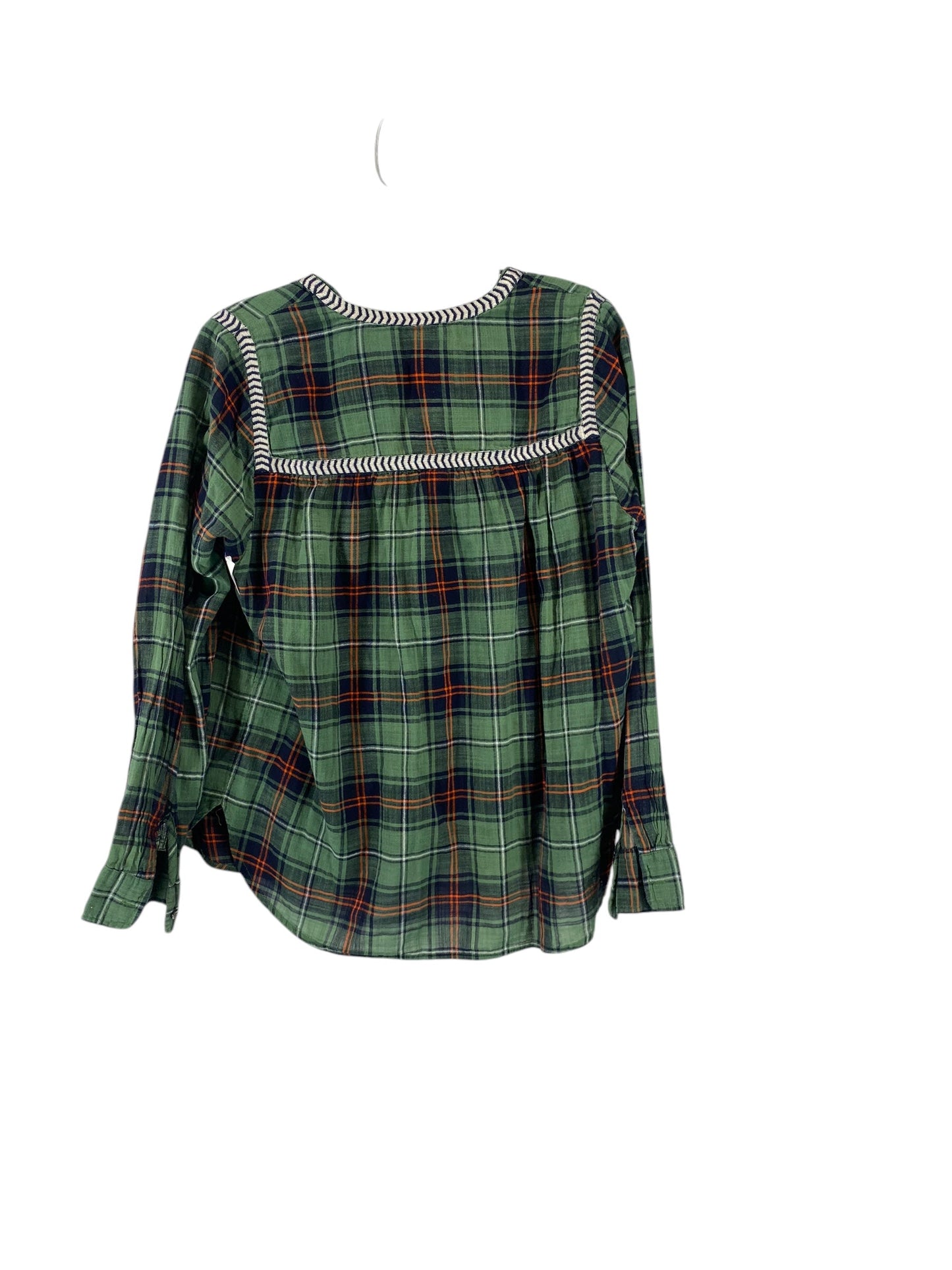 Top Long Sleeve By J. Crew In Plaid Pattern, Size: 8