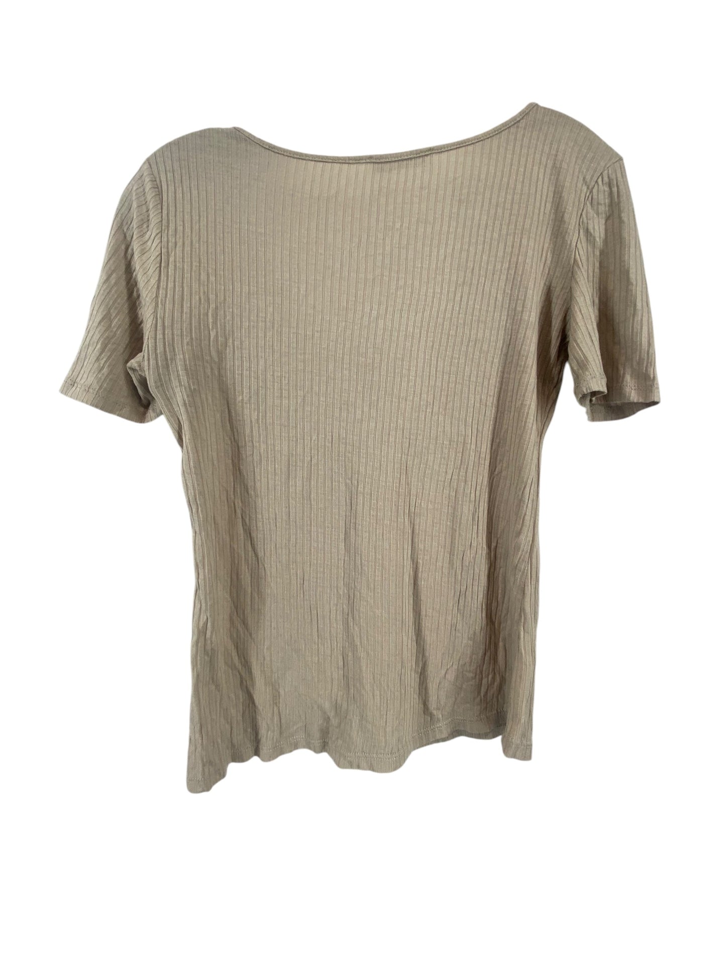 Top Short Sleeve By Zara In Tan, Size: S