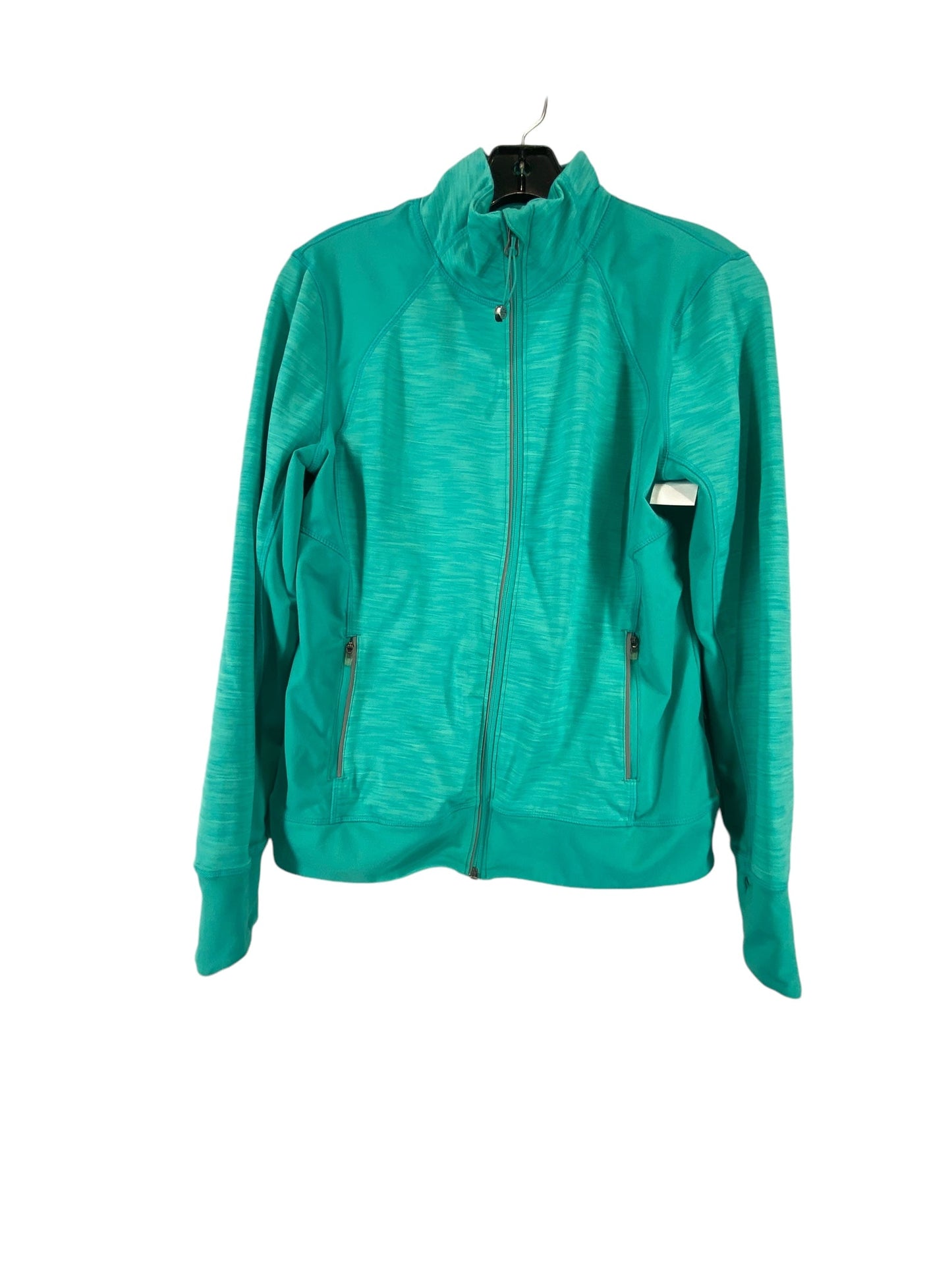 Athletic Jacket By Tangerine In Teal, Size: M