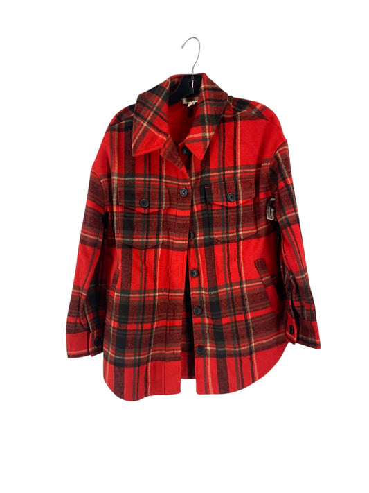 Jacket Shirt By Ana In Plaid Pattern, Size: Xs