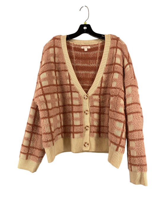 Sweater By Lc Lauren Conrad In Plaid Pattern, Size: 1x