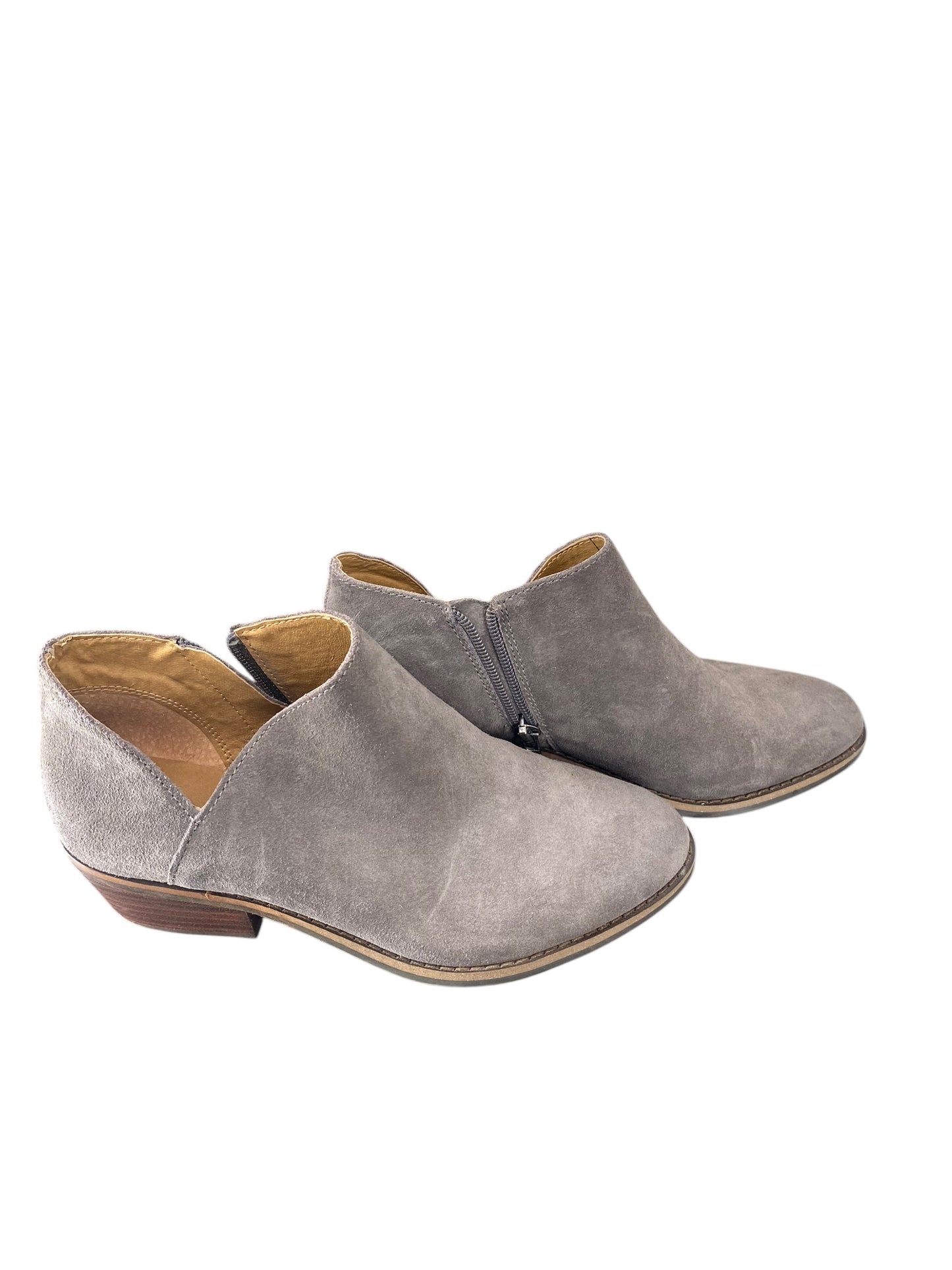 Boots Ankle Heels By Lucky Brand In Grey, Size: 6.5