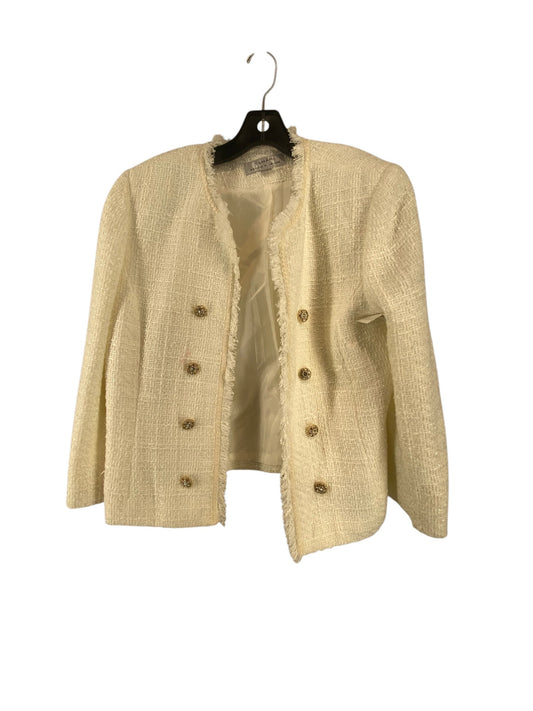 Blazer By Tahari By Arthur Levine In Cream, Size: 14