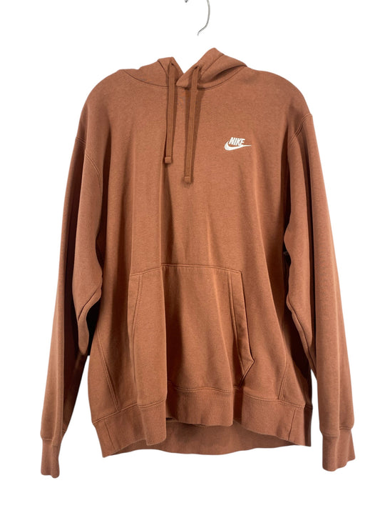 Sweatshirt Hoodie By Nike In Brown, Size: Xl