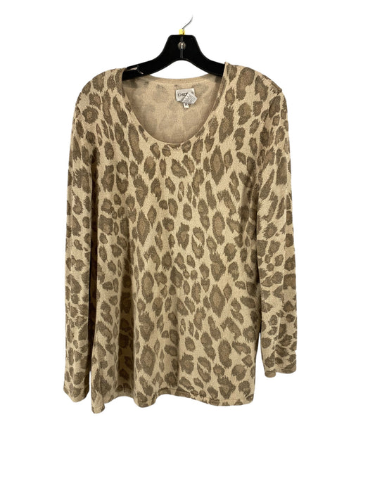 Top Long Sleeve By Chicos In Animal Print, Size: 3