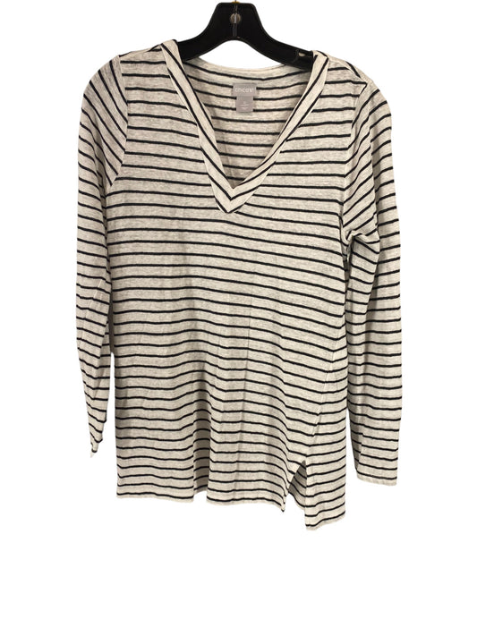 Striped Pattern Top Long Sleeve Chicos, Size 0