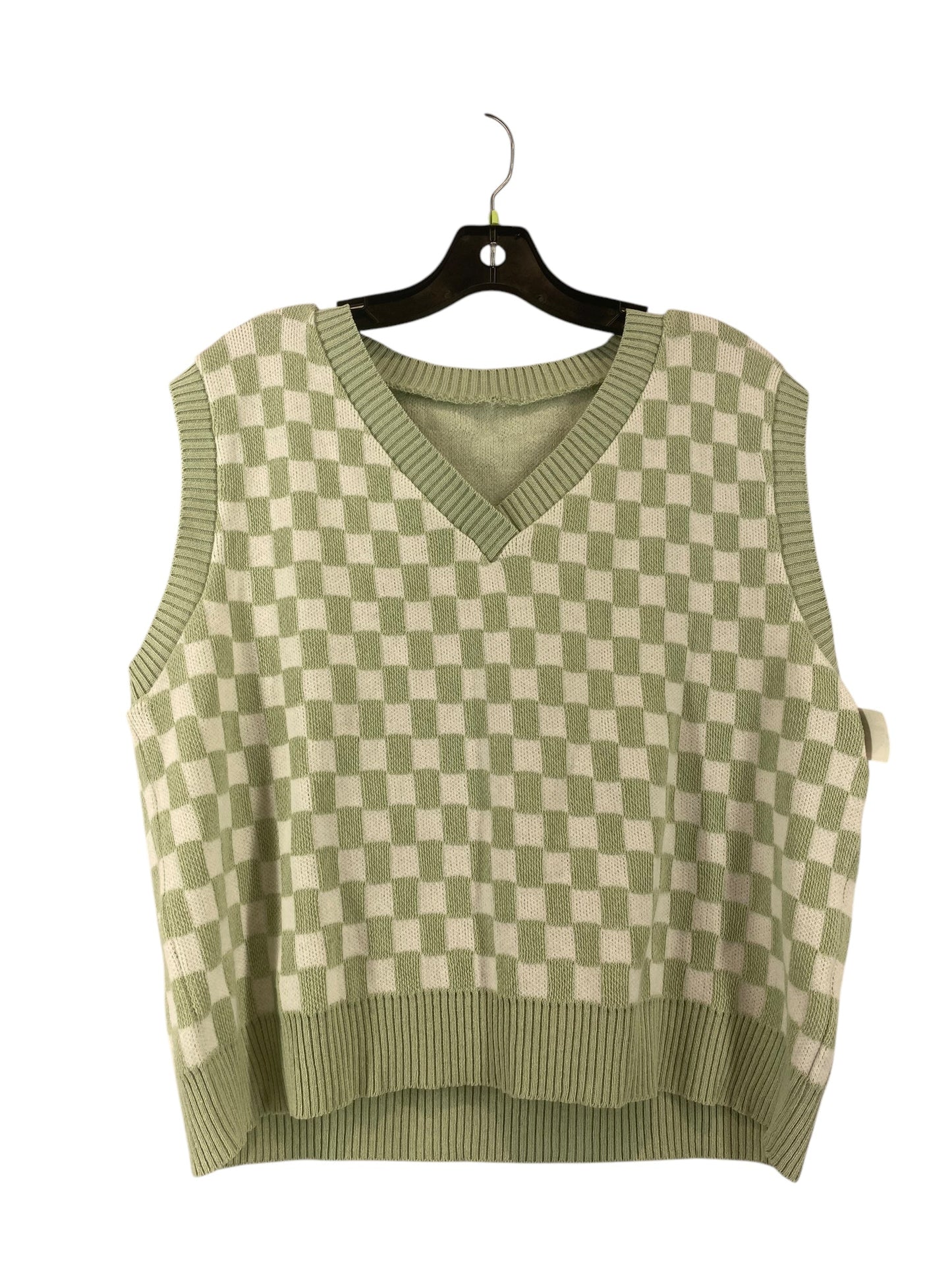 Vest Sweater By Clothes Mentor In Green, Size: L